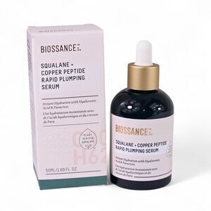 Biossance Squalane + Copper Peptide Rapid Plumping Serum 50ml New In Box